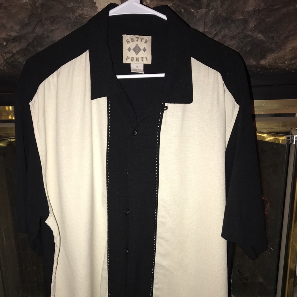 Sette Ponti Color Block button up short sleeve